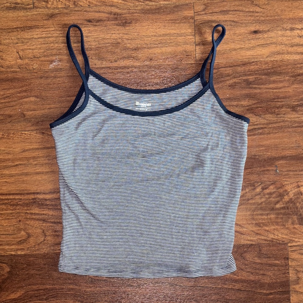 No Boundaries Black and White Striped Camisole